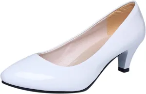 AMDBEL Pumps for Women Dressy Comfortable, Women's Low Kitten Heel Pumps Classic Fashion Dress Pumps Heeled Shoes Office Work