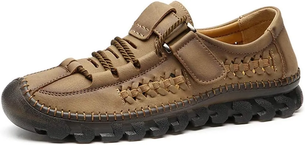 Asifn Men's Business Breathable Loafers Summer Casual Walking Sneakers Handmade Driving Office Shoes
