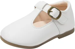 Baby Girl Mary Jane Dress Shoes School Oxford Flats for Kid Wedding Party Shoes T-Strap Uniform Shoes