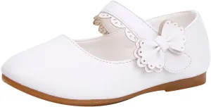 Baby Girls Dress Shoes Flower Girl Kids Mary Jane Ballet Flats Bow Wedding School Party Communion Shoes