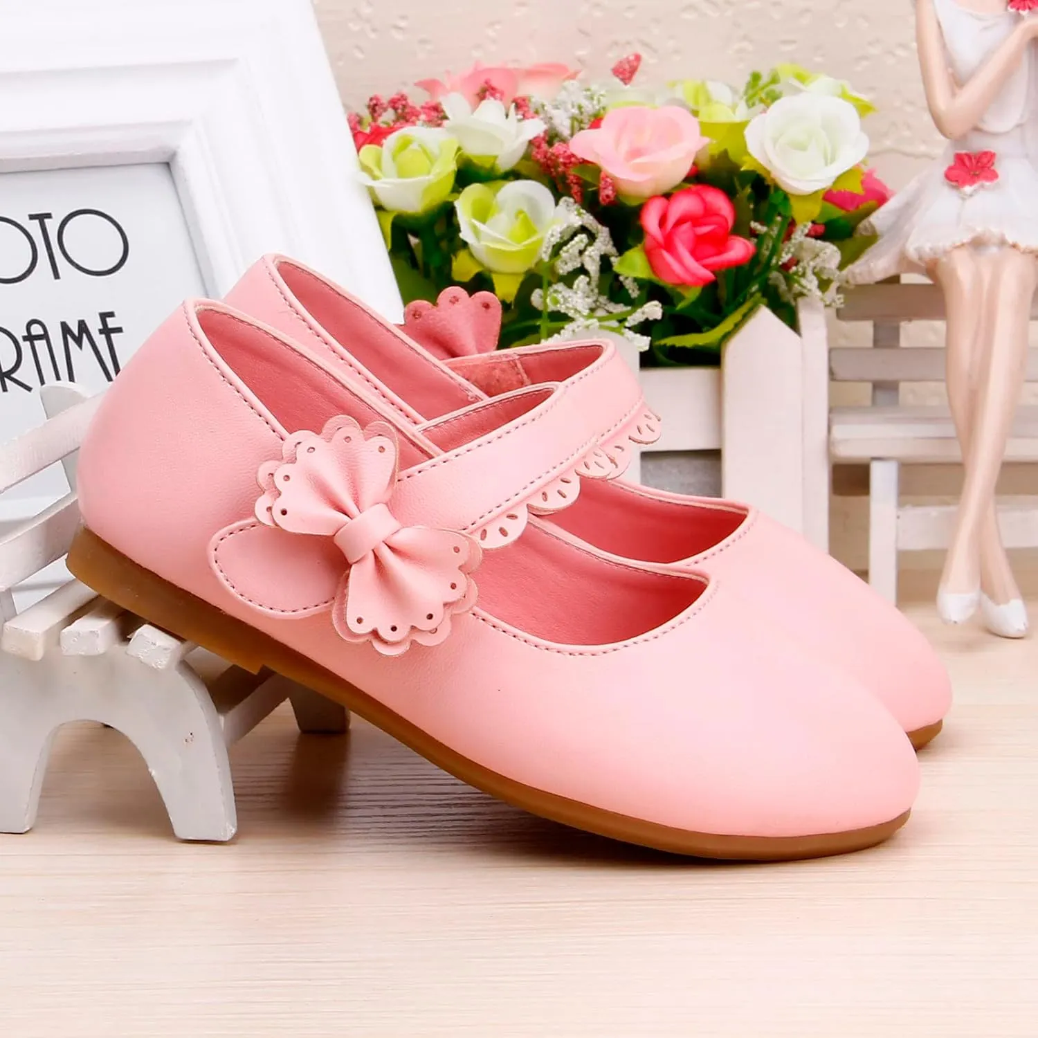 Baby Girls Dress Shoes Flower Girl Kids Mary Jane Ballet Flats Bow Wedding School Party Communion Shoes
