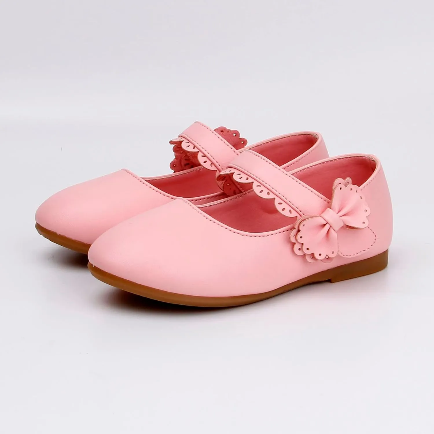 Baby Girls Dress Shoes Flower Girl Kids Mary Jane Ballet Flats Bow Wedding School Party Communion Shoes