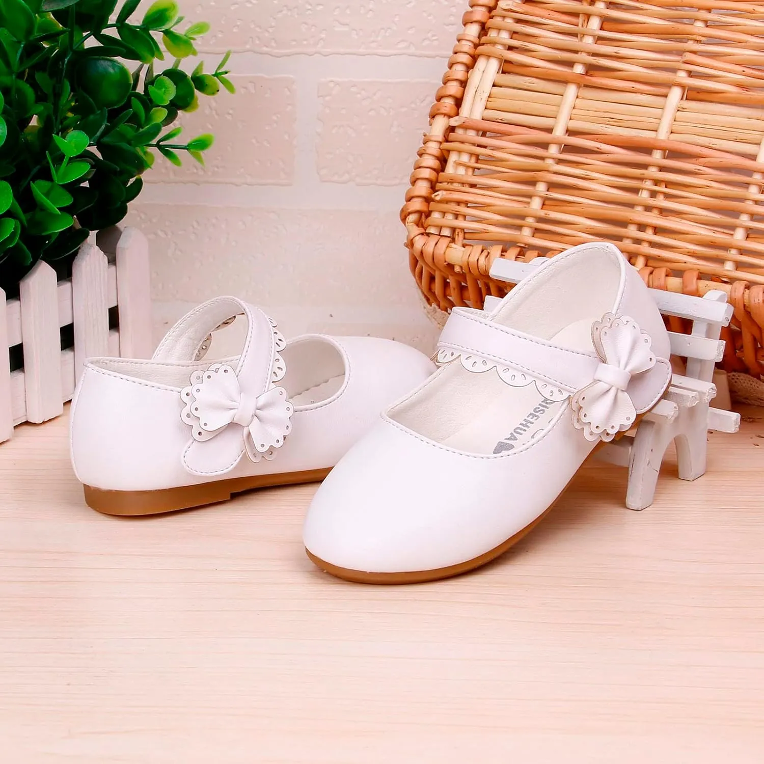 Baby Girls Dress Shoes Flower Girl Kids Mary Jane Ballet Flats Bow Wedding School Party Communion Shoes