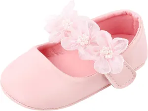 Baby Girls Little Lace Flower Shoes Princess Fashion Soft Sole Step Shoes Baby Kids Lightweight Indoor Shoes