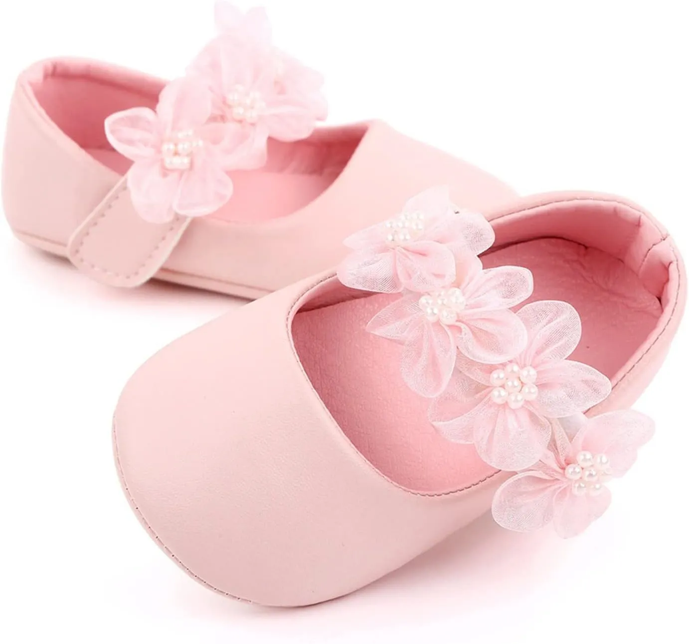 Baby Girls Little Lace Flower Shoes Princess Fashion Soft Sole Step Shoes Baby Kids Lightweight Indoor Shoes