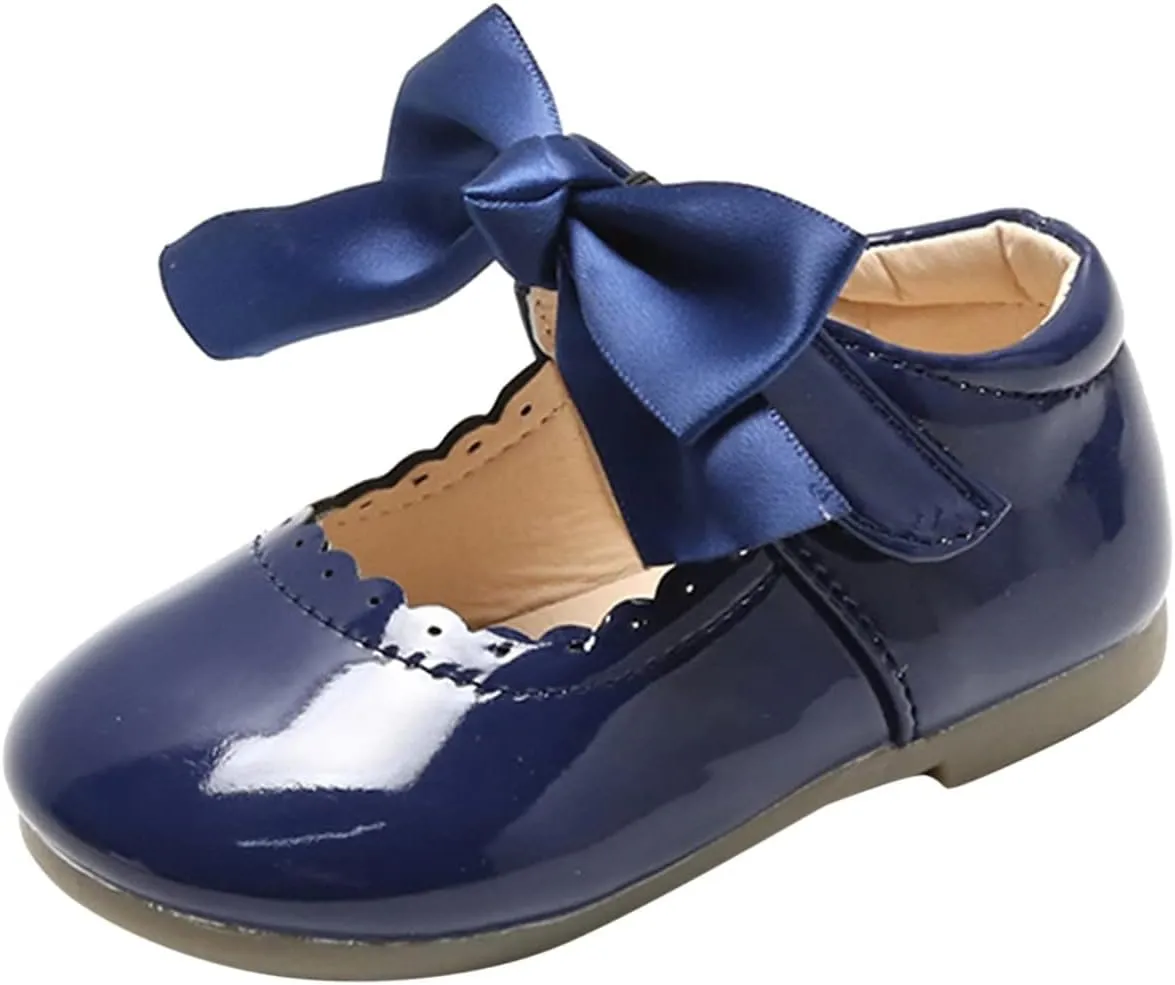 Baby Girls Mary Jane Shoes Toddler Cute Ballerina Ballet Flats Flower Girl Dress Shoes Wedding Party School Shoes
