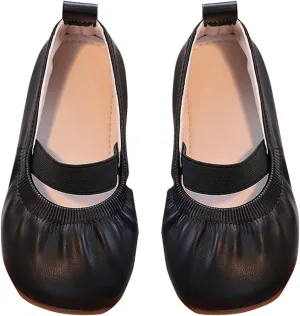 Ballet Shoes for Girls Toddler Dance Slippers Soft Leather Ballerina Mary Jane Flat𝘀 for Toddler/Little/Big Kid