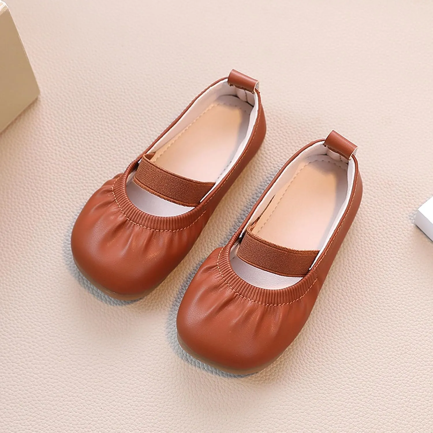 Ballet Shoes for Girls Toddler Dance Slippers Soft Leather Ballerina Mary Jane Flat𝘀 for Toddler/Little/Big Kid
