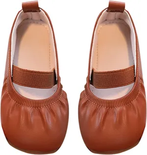 Ballet Shoes for Girls Toddler Dance Slippers Soft Leather Ballerina Mary Jane Flat𝘀 for Toddler/Little/Big Kid