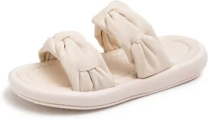 Beach Slippers Summer Sliders Sandals Open Toe Soft Slippers Bathroom Pool Shower Anti-Slip Shoes Flip Flops