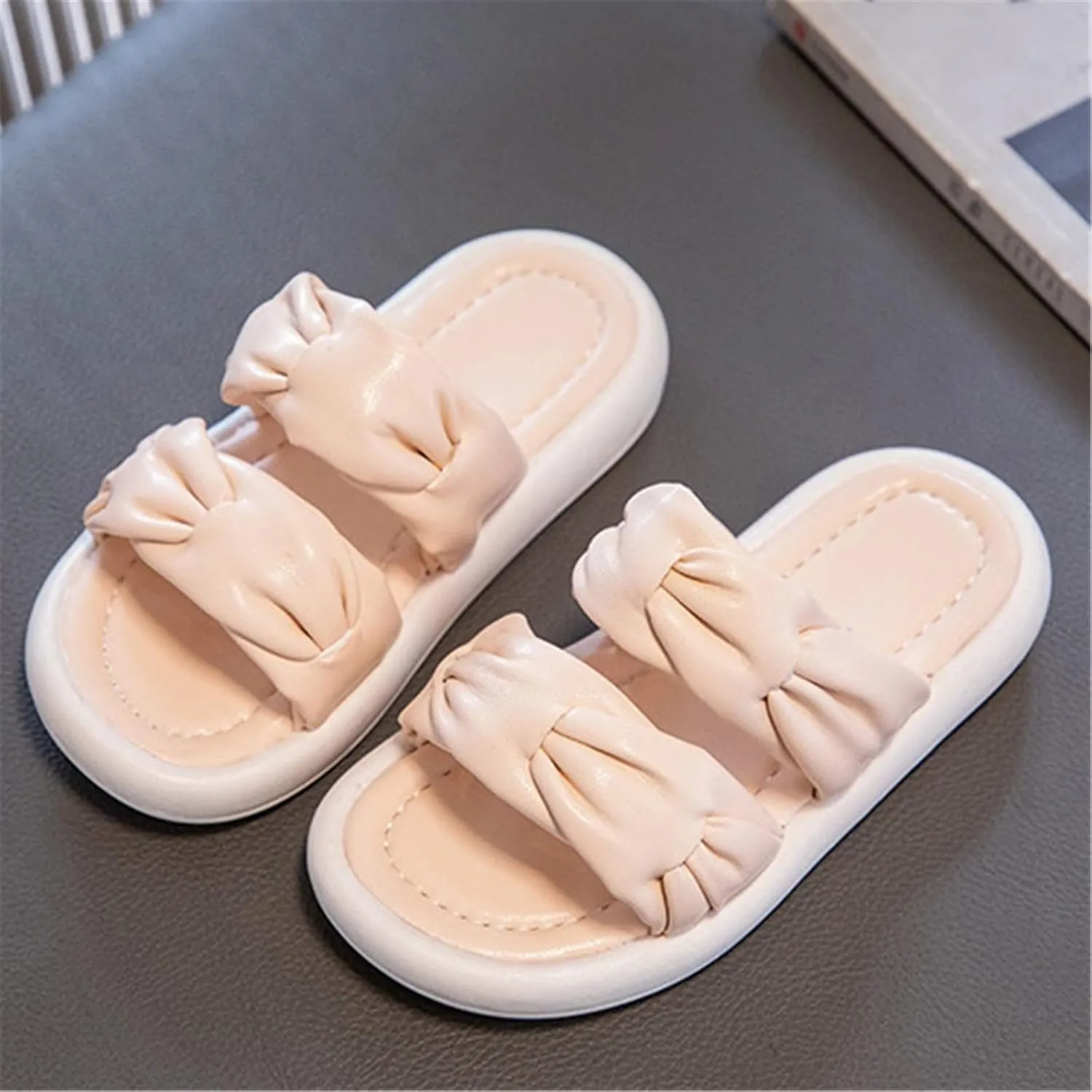 Beach Slippers Summer Sliders Sandals Open Toe Soft Slippers Bathroom Pool Shower Anti-Slip Shoes Flip Flops