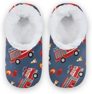 Bees Honey Honeycombs Boys Girls House Slippers Kids toddler Home Shoes Winter Indoor shoes XS