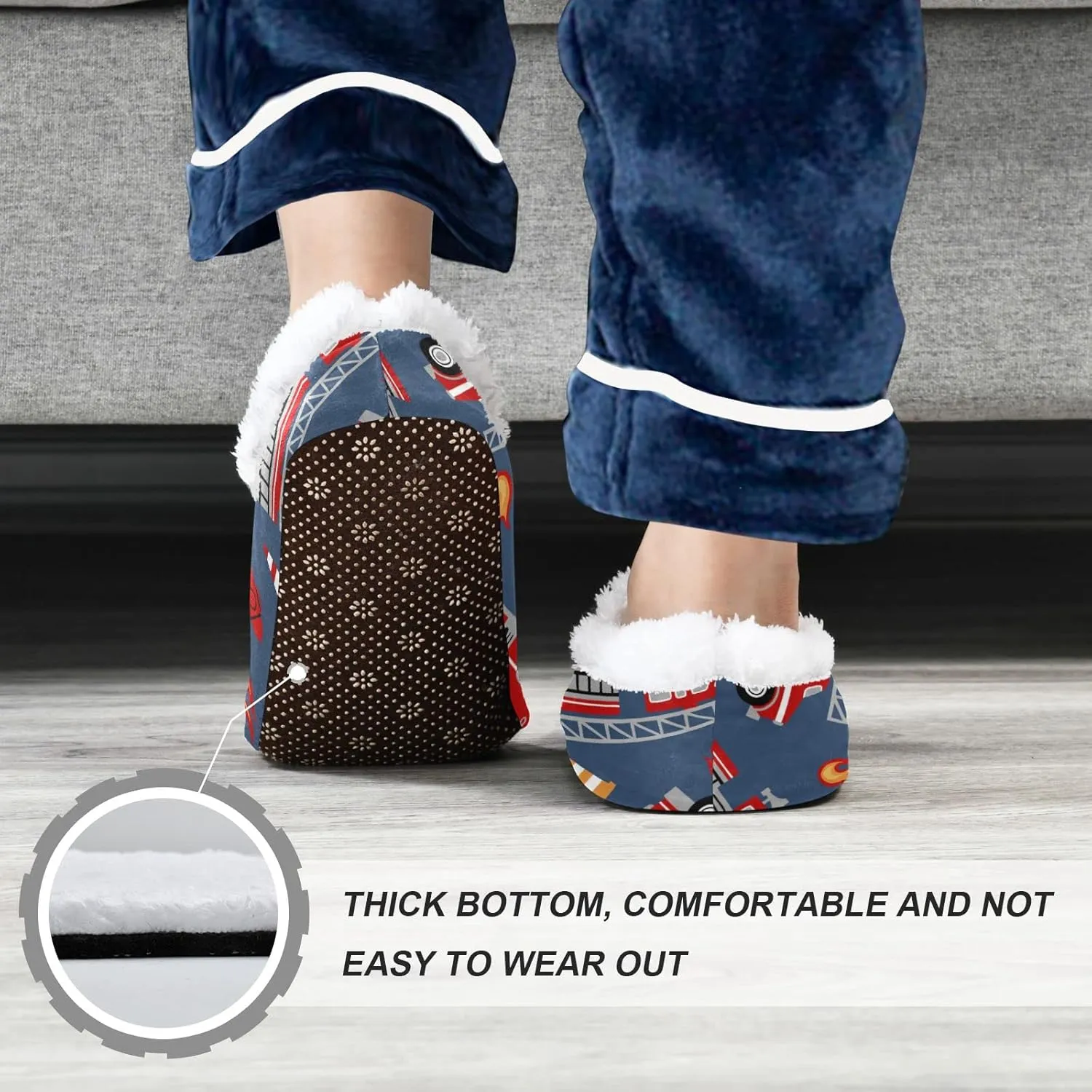 Bees Honey Honeycombs Boys Girls House Slippers Kids toddler Home Shoes Winter Indoor shoes XS