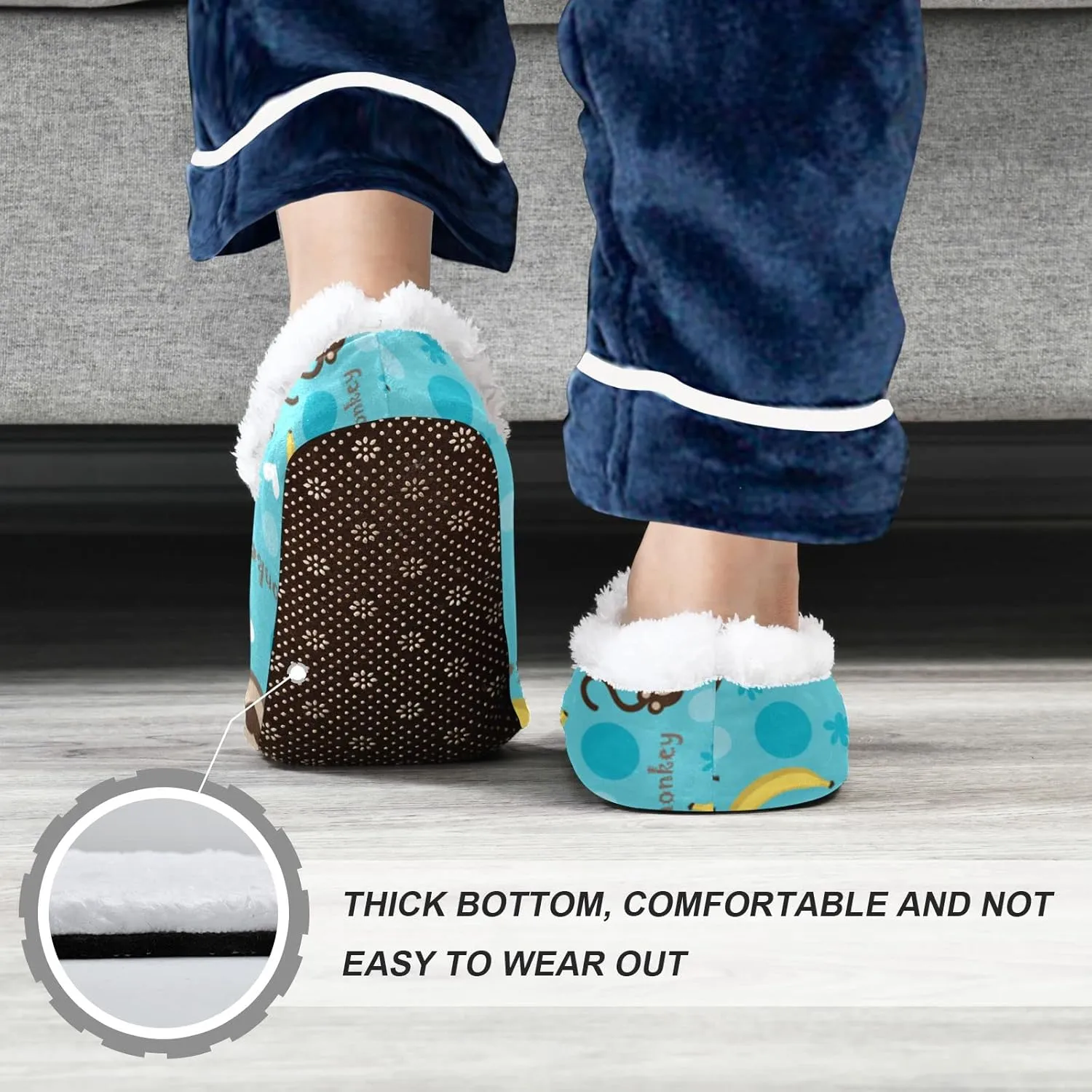 Boccsty Boys Girls House Slippers Kids toddler Home Shoes Winter Indoor shoes XS-S