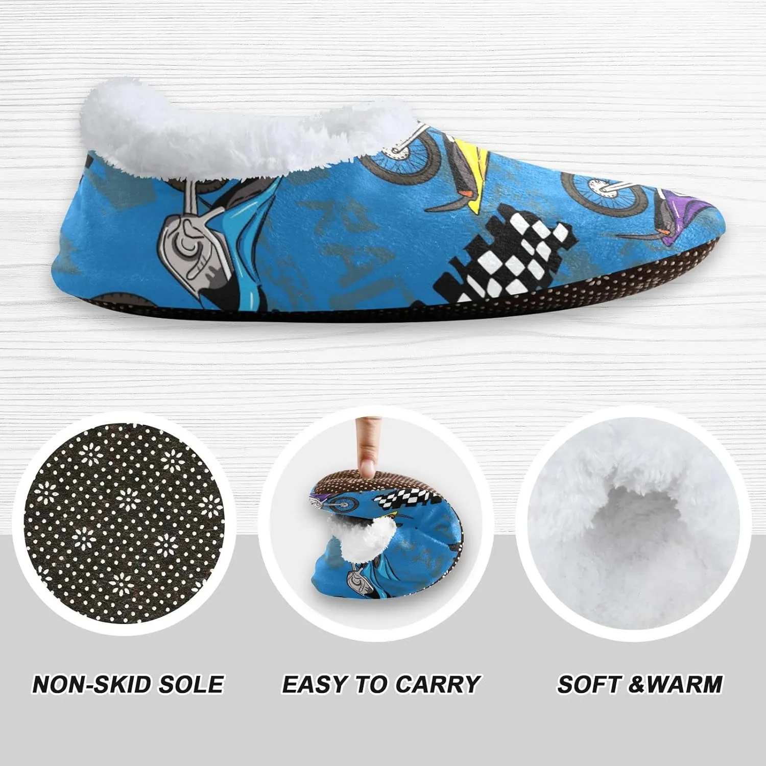 Boccsty Boys Girls House Slippers Kids toddler Home Shoes Winter Indoor shoes XS-S