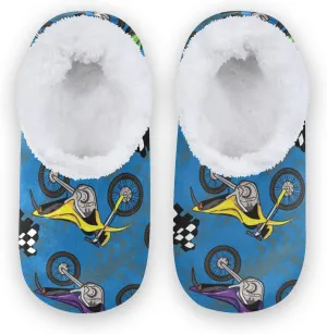 Boccsty Boys Girls House Slippers Kids toddler Home Shoes Winter Indoor shoes XS-S