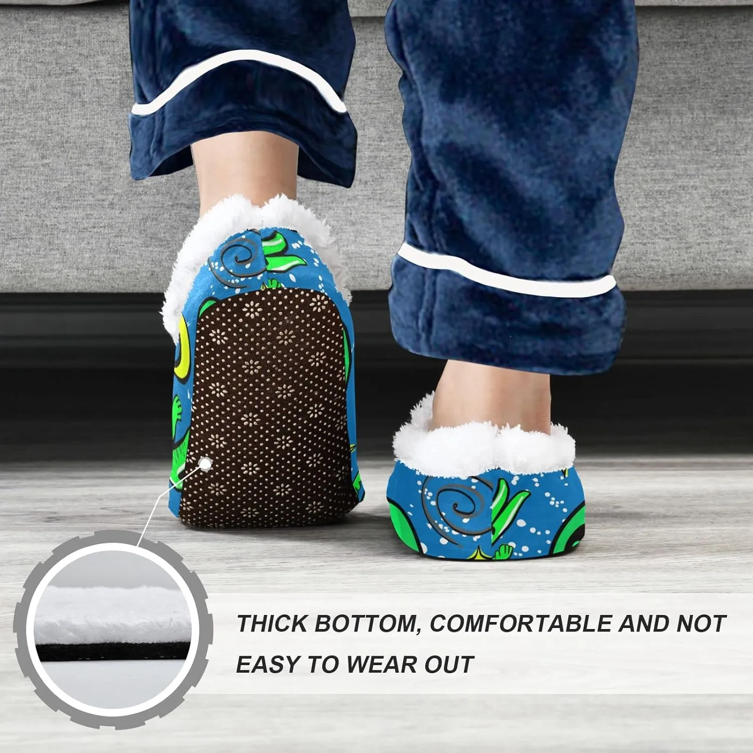 Boccsty Boys Girls House Slippers Kids toddler Home Shoes Winter Indoor shoes XS-S