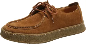 ByErz Men's Penny Loafers Shoes Suede Dress Lace-Up Daily Shoes for Party Wedding Prom