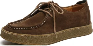 ByErz Men's Penny Loafers Shoes Suede Dress Lace-Up Daily Shoes for Party Wedding Prom