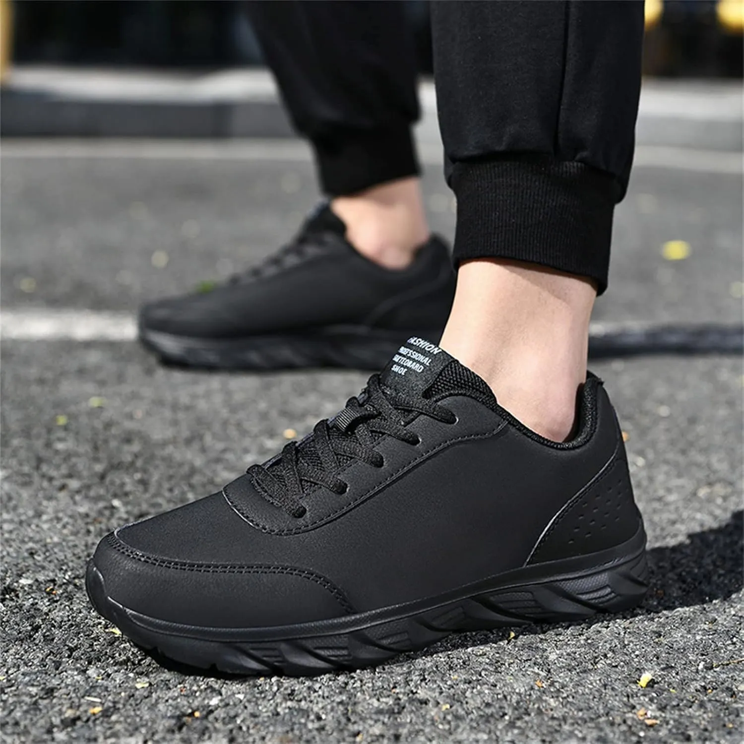 Casual Sport Shoes for Men Fashion Simple Daily Shoes Flat Bottom Lace up Comfortable Lightweight Rubber Sole Sneakers Soft Work Walking Shoe