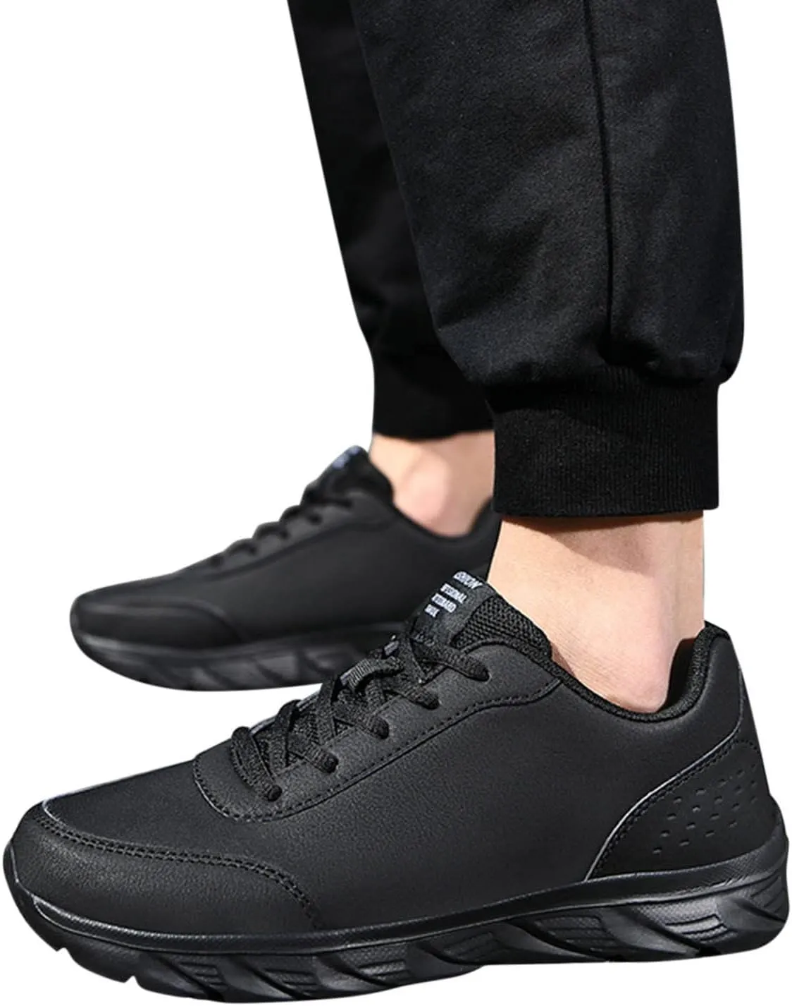 Casual Sport Shoes for Men Fashion Simple Daily Shoes Flat Bottom Lace up Comfortable Lightweight Rubber Sole Sneakers Soft Work Walking Shoe