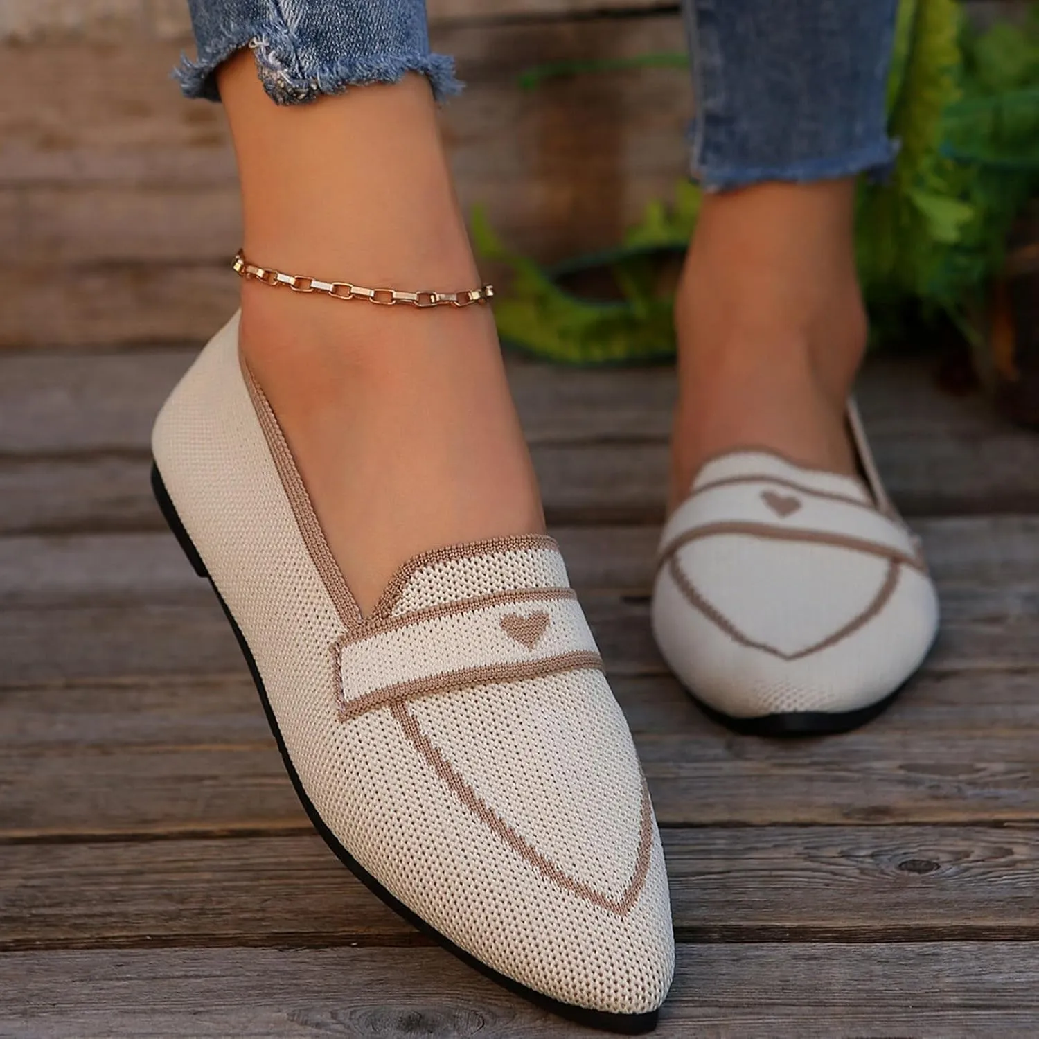 Comfortable Pointed Toe Flats Shoes Women Casual Walking Shoes Comfort Low Heel Shoes Fashion Shoes Basic Shoe