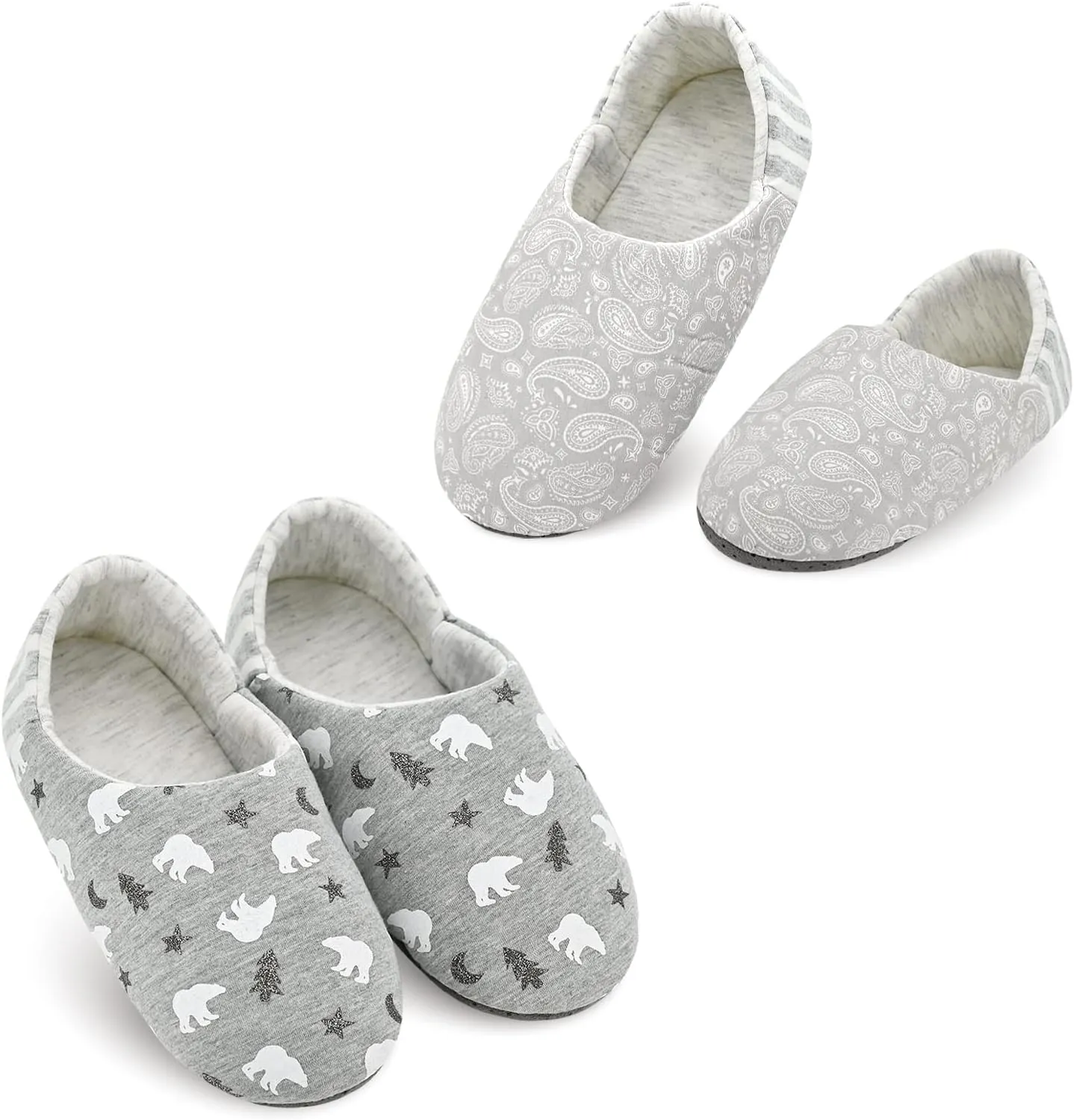 DICUIRD Ballerina House Slippers for Women, Anti-Skid Comfy Warm Ballet Style Slippers