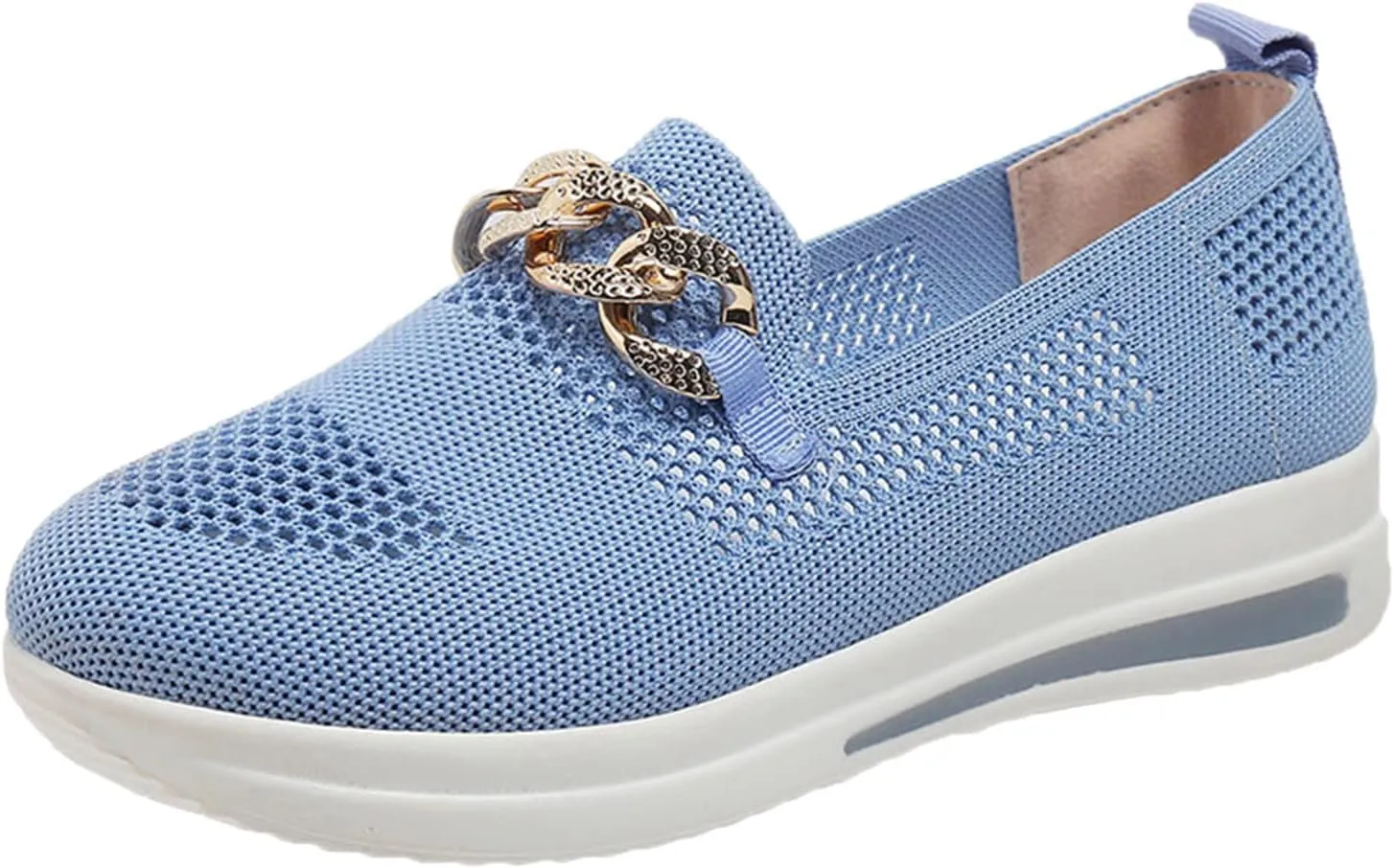 Eduavar Sneakers for Women Trendy, Womens Shoes Sneakers Breathable Mesh Sneakers Platform Low Heel Shoes Walking Sneakers