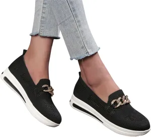 Eduavar Sneakers for Women Trendy, Womens Shoes Sneakers Breathable Mesh Sneakers Platform Low Heel Shoes Walking Sneakers