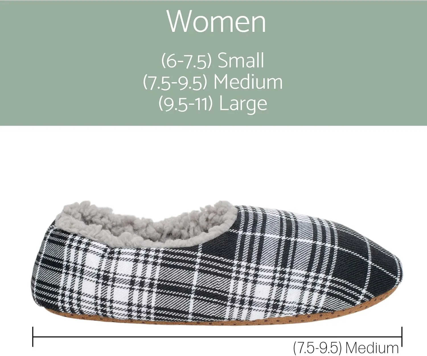 Elanze Designs Mens Plaid Plush Lined Cozy Non Slip Indoor Soft Slippers