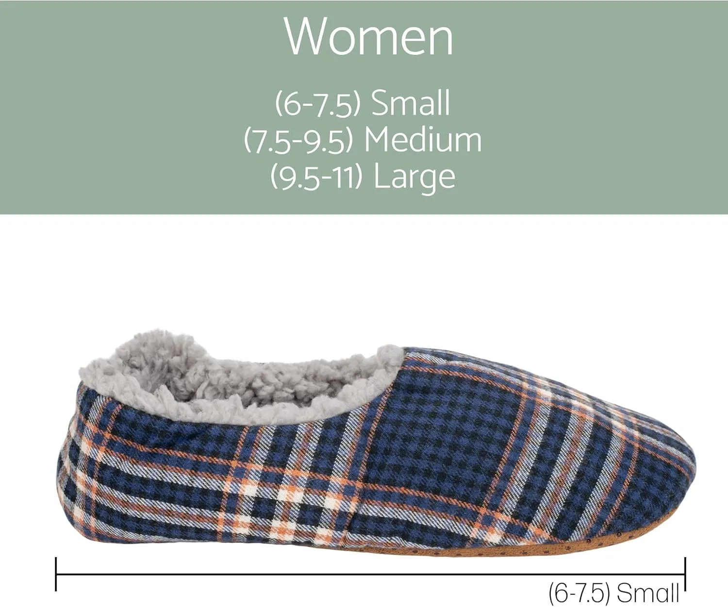Elanze Designs Mens Plaid Plush Lined Cozy Non Slip Indoor Soft Slippers