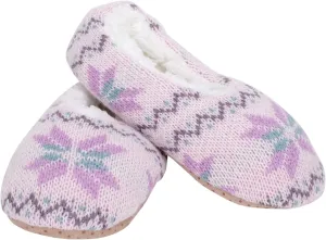Elanze Designs Nordic Snow Womens Plush Lined Cozy Non Slip Indoor Soft Slippers