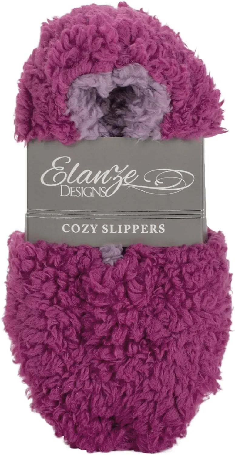 Elanze Designs Two Tone Womens Plush Lined Cozy Non Slip Indoor Soft Slippers