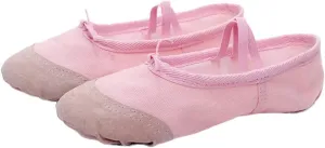 EXCEART 1 Pair Ballet Shoes Yoga Shoes Foldable Flats Shoes Girls Dance Dress Heels for Kids Soft Slippers for Women Full Sole Dance Shoes Kids Slippers Aldult Children Pink