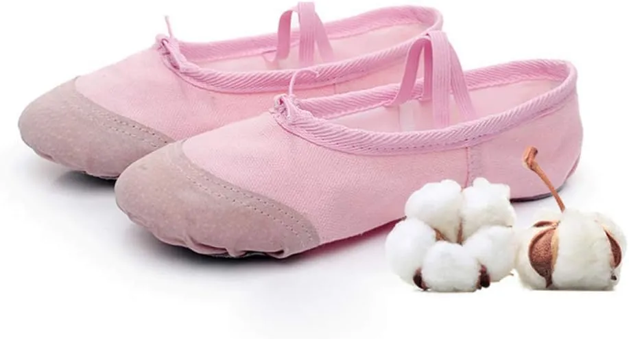 EXCEART 1 Pair Ballet Shoes Yoga Shoes Foldable Flats Shoes Girls Dance Dress Heels for Kids Soft Slippers for Women Full Sole Dance Shoes Kids Slippers Aldult Children Pink
