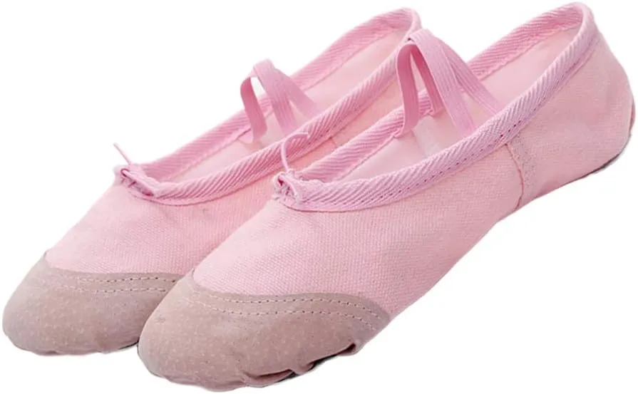EXCEART 1 Pair Ballet Shoes Yoga Shoes Foldable Flats Shoes Girls Dance Dress Heels for Kids Soft Slippers for Women Full Sole Dance Shoes Kids Slippers Aldult Children Pink