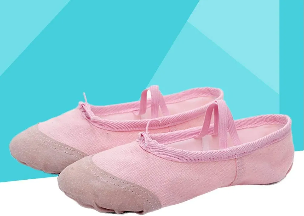EXCEART 1 Pair Ballet Shoes Yoga Shoes Foldable Flats Shoes Girls Dance Dress Heels for Kids Soft Slippers for Women Full Sole Dance Shoes Kids Slippers Aldult Children Pink