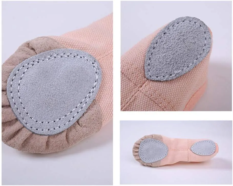 EXCEART 1 Pair Ballet Shoes Yoga Shoes Foldable Flats Shoes Girls Dance Dress Heels for Kids Soft Slippers for Women Full Sole Dance Shoes Kids Slippers Aldult Children Pink