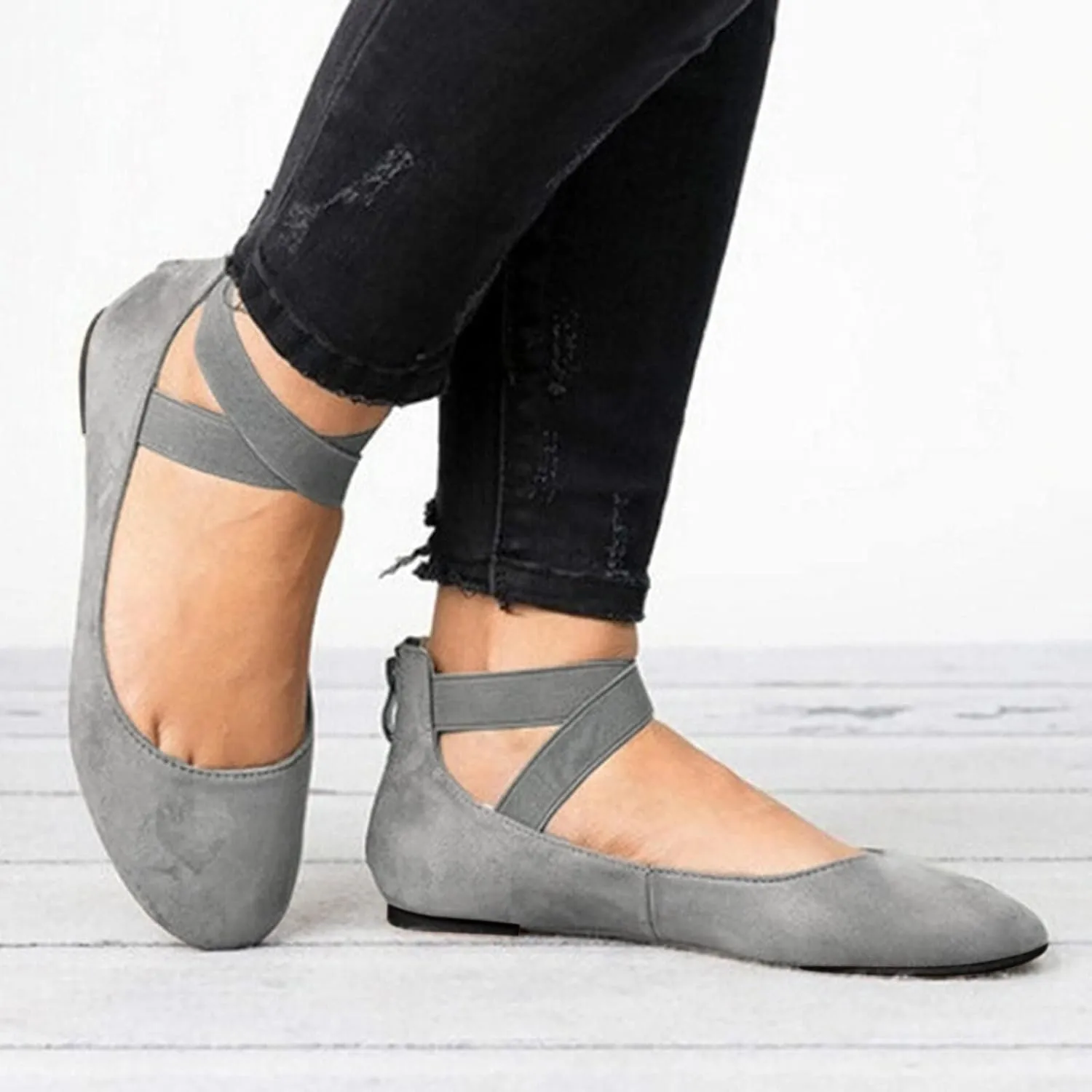 Flats for Women Suede Slip On Loafers Ballet Flat Shoes Dressy Office Shoes Comfort Wide Office Shoes Business Shoes