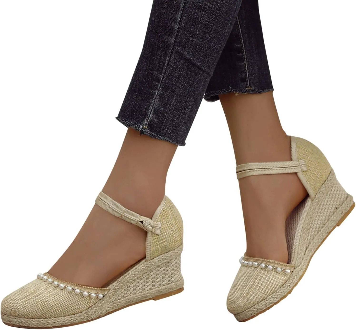 Floral Wedge Slippers Embroidered Womens Summer Resort Style Pattern Women's Wedges Shoes for Women Wedges Winter