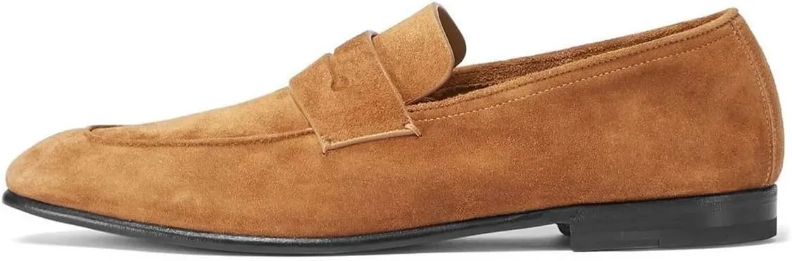 FOWT Men Retro Round Toe Slip On Loafers Flat Heel Comfy Casual Daily Shoes Size 4-16 US