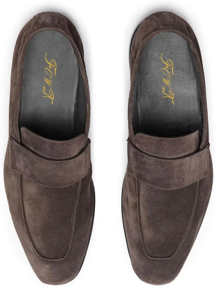 FOWT Men Retro Round Toe Slip On Loafers Flat Heel Comfy Casual Daily Shoes Size 4-16 US