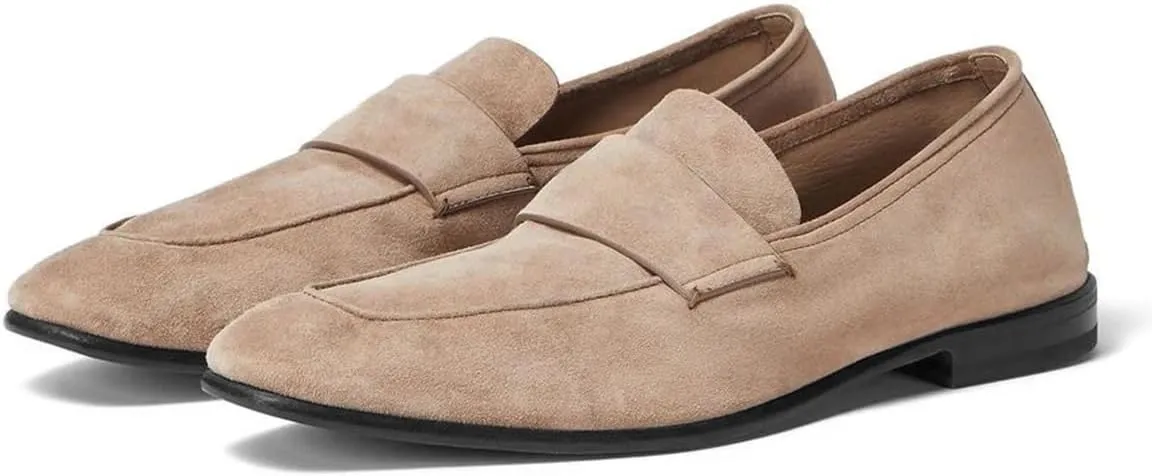 FOWT Men Retro Round Toe Slip On Loafers Flat Heel Comfy Casual Daily Shoes Size 4-16 US