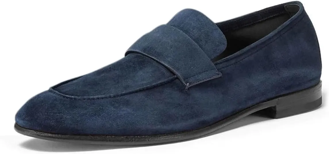 FOWT Men Retro Round Toe Slip On Loafers Flat Heel Comfy Casual Daily Shoes Size 4-16 US