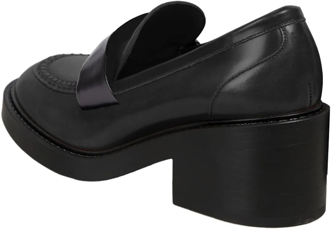 FOWT Women Platform Round Toe Penny Loafers Slip on Chunky Low Heel Pumps Comfortable Office Daily Shoes Size 4-16 US