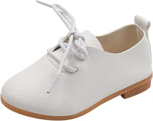 Girls and Toddler Classic Lace Up School Uniform Comfort Oxford Dress Shoes Loafer Flats Little Kid Shoes