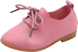 Girls and Toddler Classic Lace Up School Uniform Comfort Oxford Dress Shoes Loafer Flats Little Kid Shoes