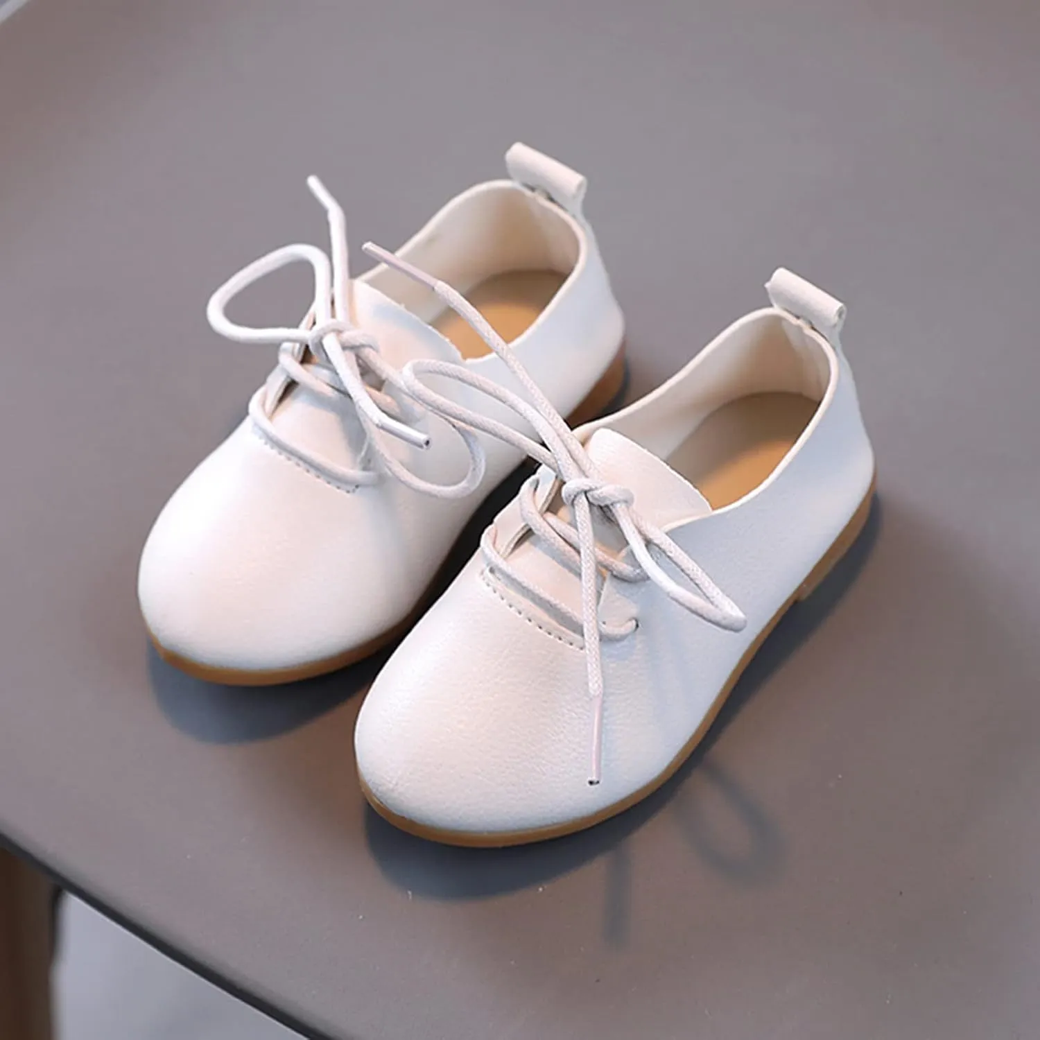 Girls and Toddler Classic Lace Up School Uniform Comfort Oxford Dress Shoes Loafer Flats Little Kid Shoes