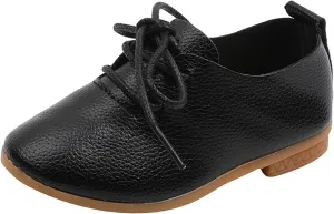 Girls and Toddler Classic Lace Up School Uniform Comfort Oxford Dress Shoes Loafer Flats Little Kid Shoes