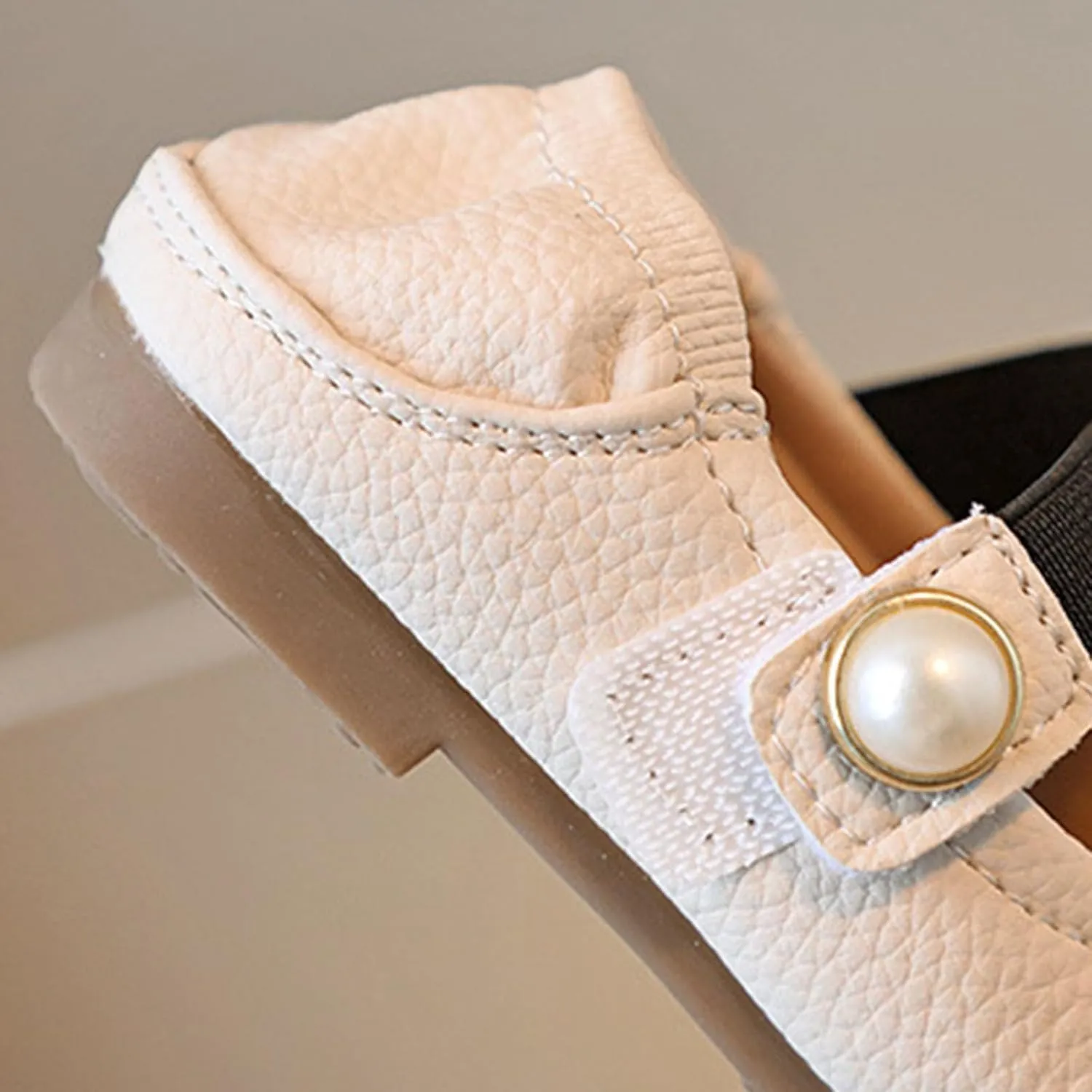 Girls Baby Closed Toe Mary Jane Flat Toddler Little-Kids Dress Ballet Flat Party School Pearl Princess Shoes